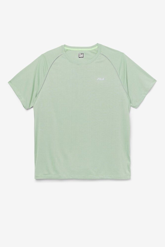 Fila Fauna Crew T-Shirt Green - Mens - 35794NYKS